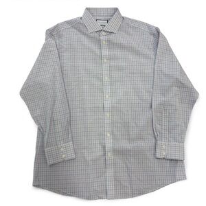 Charles Tyrwhitt Dress Shirt Mens Neck 18 Multicolor Check Blue Pink Button Down